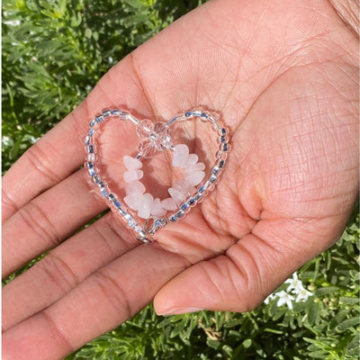 watercolor crystals anklet rose quartz i am love