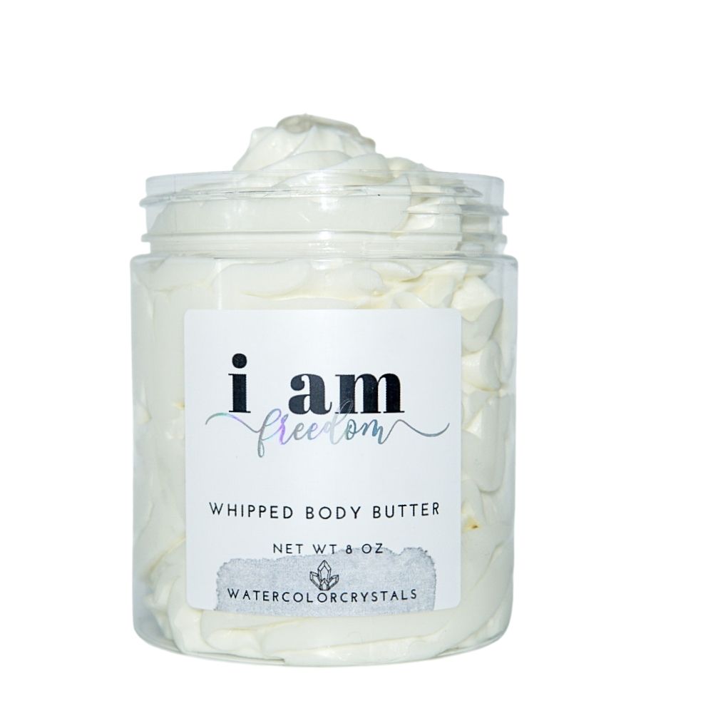 Watercolor crystals body butter for sensitive skin I am freedom